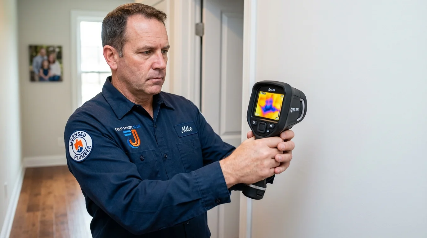 Thermal imaging leak detection by Johns Plumbing LLC in Woodland
